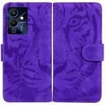 For Infinix Note 12 Pro 5G Tiger Embossing Pattern Horizontal Flip Leather Phone Case(Purple)