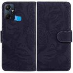 For Infinix Smart 6 Plus Tiger Embossing Pattern Horizontal Flip Leather Phone Case(Black)