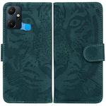 For Infinix Smart 6 Plus Tiger Embossing Pattern Horizontal Flip Leather Phone Case(Green)