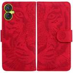 For Tecno Camon 19 Neo Tiger Embossing Pattern Horizontal Flip Leather Phone Case(Red)