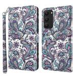 For Samsung Galaxy S23+ 5G 3D Painting Pattern TPU + PU Phone Case(Swirl Pattern)