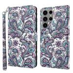 For Samsung Galaxy S23 ultra 5G 3D Painting Pattern TPU + PU Phone Case(Swirl Pattern)