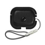 For AirPods Pro 2 Litchi Texture PU Leather Earphone Protective Case with Lanyard(Black)