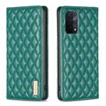 For OPPO A74 5G / A93 5G / A54 5G Diamond Lattice Magnetic Leather Flip Phone Case(Green)