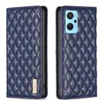 For OPPO A76 4G / A36 4G / K10 4G / Realme 9i Diamond Lattice Magnetic Leather Flip Phone Case(Blue)