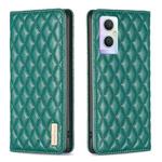 For OPPO A96 5G / Reno7 Z Diamond Lattice Magnetic Leather Flip Phone Case(Green)