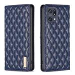 For OPPO Find X5 Pro Diamond Lattice Magnetic Leather Flip Phone Case(Blue)