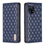 For OPPO Find X5 Diamond Lattice Magnetic Leather Flip Phone Case(Blue)