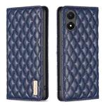 For vivo Y02s Diamond Lattice Magnetic Leather Flip Phone Case(Blue)