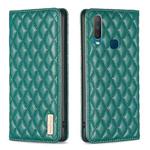 For vivo Y11 / Y15 / Y12 / Y17 Diamond Lattice Magnetic Leather Flip Phone Case(Green)