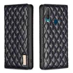 For vivo Y11 / Y15 / Y12 / Y17 Diamond Lattice Magnetic Leather Flip Phone Case(Black)