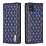 For Xiaomi Redmi 9C / 10A / Poco C31 Diamond Lattice Magnetic Leather Flip Phone Case(Blue)
