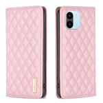 For Xiaomi Redmi A1 / A1+ Diamond Lattice Magnetic Leather Flip Phone Case(Pink)