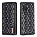 For Xiaomi Redmi Note 11 / 11S Diamond Lattice Magnetic Leather Flip Phone Case(Black)