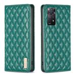 For Xiaomi Redmi Note 11 Pro 5G Diamond Lattice Magnetic Leather Flip Phone Case(Green)