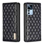 For Xiaomi 12T / 12T Pro / Redmi K50 Ultra Diamond Lattice Magnetic Leather Flip Phone Case(Black)