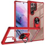 For Samsung Galaxy S23 Ultra 5G Shockproof Transparent TPU + Acrylic Phone Case(Red)
