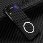 For Samsung Galaxy Z Flip4 5G Carbon Fiber Texture MagSafe Magnetic Phone Case(Black)