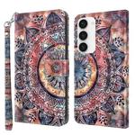 For Samsung Galaxy S23 5G 3D Painted Leather Phone Case(Colorful Mandala)