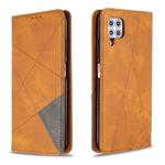 For Huawei P40 Lite Rhombus Texture Horizontal Flip Magnetic Leather Case with Holder & Card Slots & Wallet(Yellow)