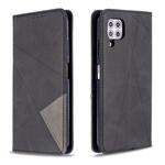 For Huawei P40 Lite Rhombus Texture Horizontal Flip Magnetic Leather Case with Holder & Card Slots & Wallet(Black)