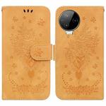 For Infinix Note 12 Pro 4G Butterfly Rose Embossed Leather Phone Case(Yellow)