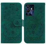 For Infinix Note 12 Pro 5G Butterfly Rose Embossed Leather Phone Case(Green)