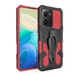 For vivo V25 Armor Warrior Shockproof PC + TPU Phone Case(Red)