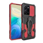 For vivo Y35 Armor Warrior Shockproof PC + TPU Phone Case(Red)