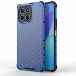 For Honor X8 5G Shockproof Honeycomb PC + TPU Phone Case(Blue)