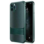 For iPhone 11 Pro Carbon Fiber Texture Solid Color TPU Slim Case Soft Cover(Green)