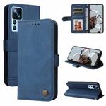 For Xiaomi 12T / 12T Pro / Redmi K50 Ultra Skin Feel Life Tree Metal Button Leather Phone Case(Blue)