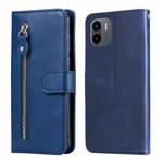For Xiaomi Redmi A1 4G Calf Texture Zipper Leather Phone Case(Blue)