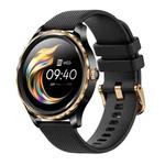 QR02 1.32 inch IPS Screen Smart Watch, Support Bluetooth Call / Payment / Hearth Monitoring / Sports Modes(Black Silicone Band)