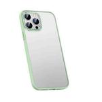For iPhone 13 Pro Max Metal Lens Skin Feel Frosted Phone Case(Green)