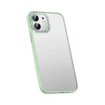 For iPhone 12 Metal Lens Skin Feel Frosted Phone Case(Green)