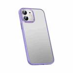 For iPhone 12 mini Metal Lens Skin Feel Frosted Phone Case(Lavender Purple)