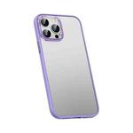 For iPhone 12 Pro Metal Lens Skin Feel Frosted Phone Case(Lavender Purple)