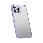 For iPhone 12 Pro Max Metal Lens Skin Feel Frosted Phone Case(Lavender Purple)