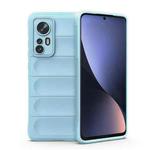 For Xiaomi 12 Magic Shield TPU + Flannel Phone Case(Light Blue)