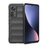 For Xiaomi 12 Magic Shield TPU + Flannel Phone Case(Dark Grey)