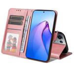 For OPPO Reno8 Pro 5G Global JSM Calf Texture Leather Phone Case(Pink)
