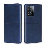 For OPPO A57s 4G / A57e 4G Cow Texture Magnetic Leather Phone Case(Blue)