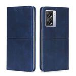 For OPPO K10 5G Global Cow Texture Magnetic Leather Phone Case(Blue)