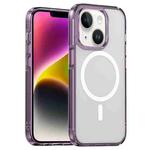 For iPhone 14 Plus Aurora Series MagSafe Phone Case(Transparent Purple)