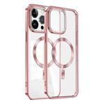 For iPhone 14 Pro Dial Plate Magsafe Electroplated Phone Case(Pink)