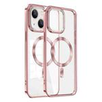 For iPhone 13 Dial Plate Magsafe Electroplated Phone Case(Pink)