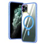 For iPhone 11 Pro Magsafe Invisible Holder Phone Case(Sky Blue)