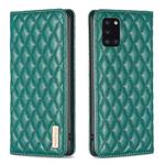 For Samsung Galaxy A31 Diamond Lattice Magnetic Leather Flip Phone Case(Green)