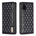 For Samsung Galaxy A31 Diamond Lattice Magnetic Leather Flip Phone Case(Black)